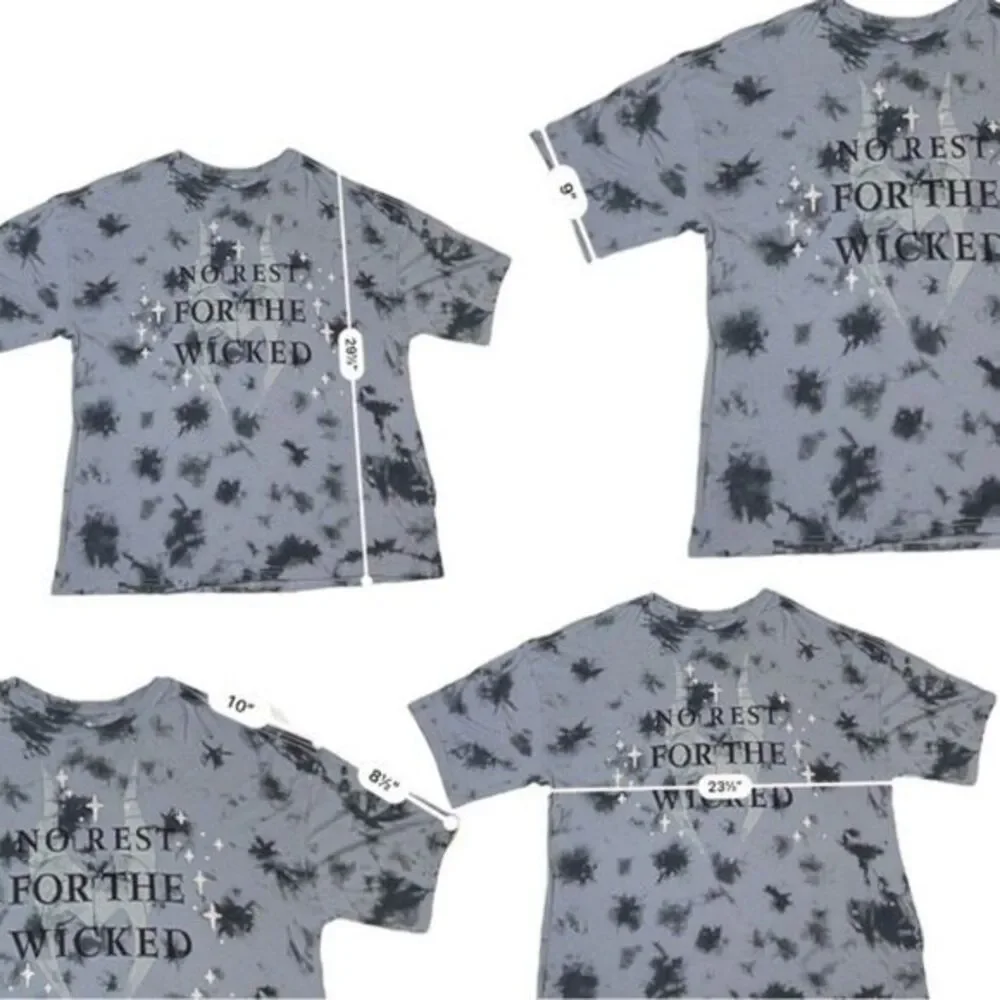 Maleficent Men's T-shirt tie-dye‎ Grey/Black